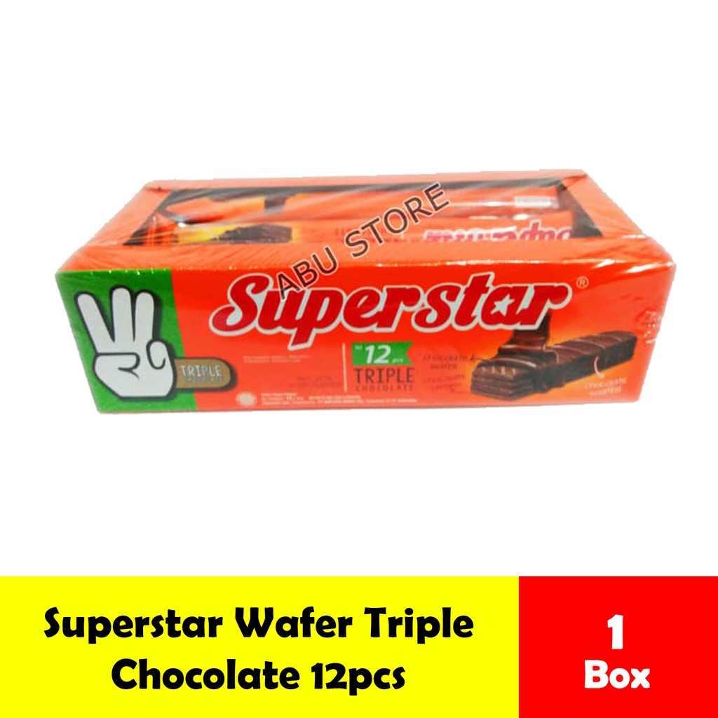 Jual Superstar Triple Chocolate Coklat Wafer Kemasan Box Isi Pcs