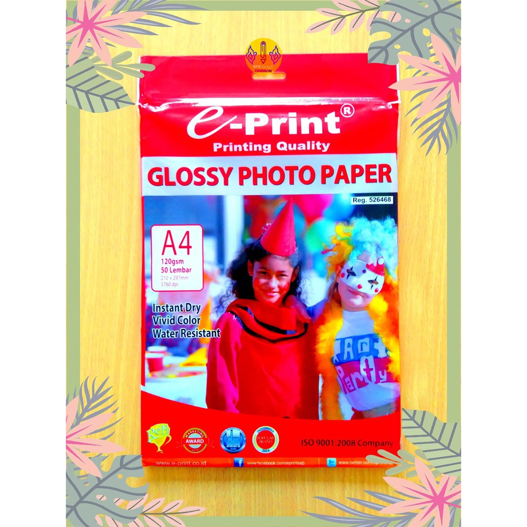 Jual Kertas Foto Mengkilat E Print Glossy Photo Paper A4 120Gr 50