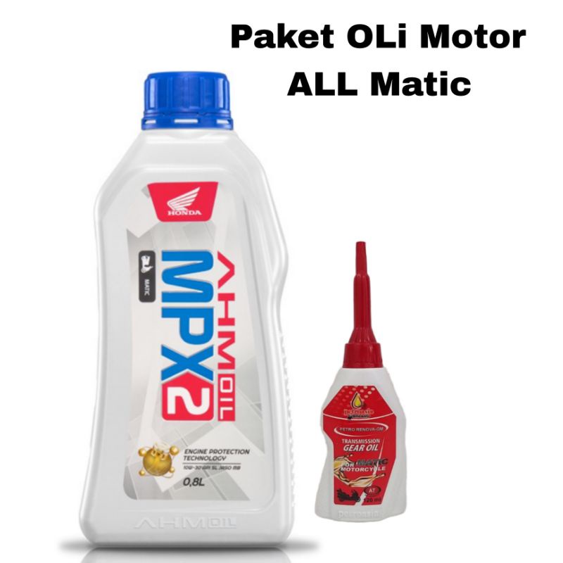 Jual PAKET OLI MOTOR MATIC AHM MPX2 PLUS OLI GARDAN Petroasia 120ml