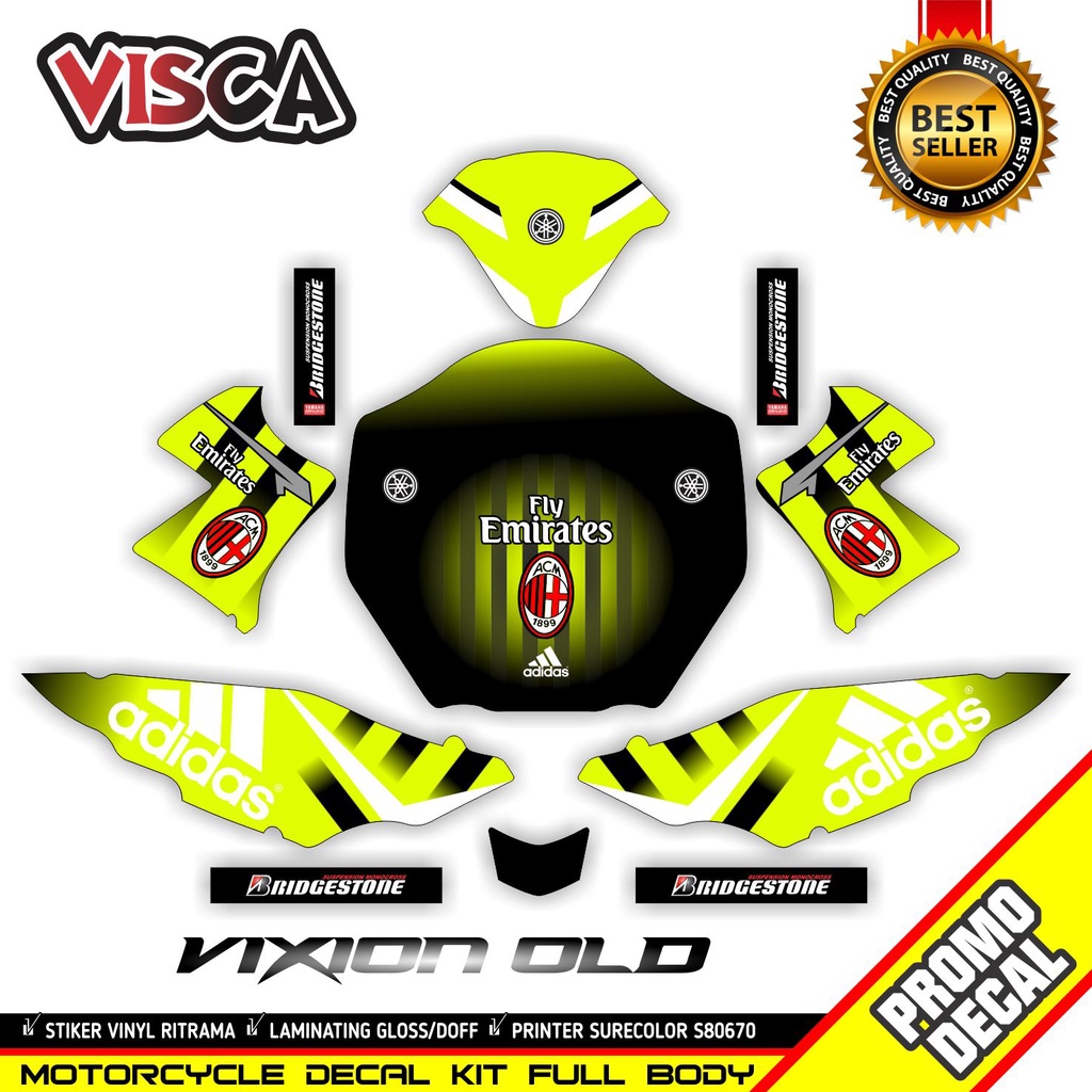 Jual Decal Vixion Old Full Body Stiker Vixion Old Full Body Striping