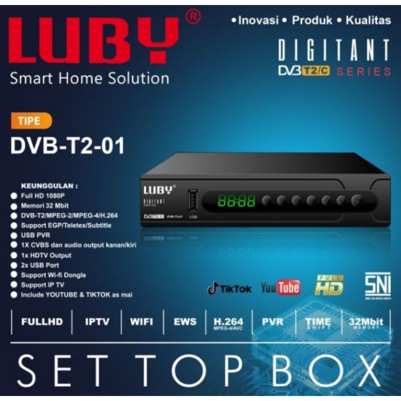 Jual Set Top Box Luby Receiver Tv Stb Digital Dvbt Full Hd Sni