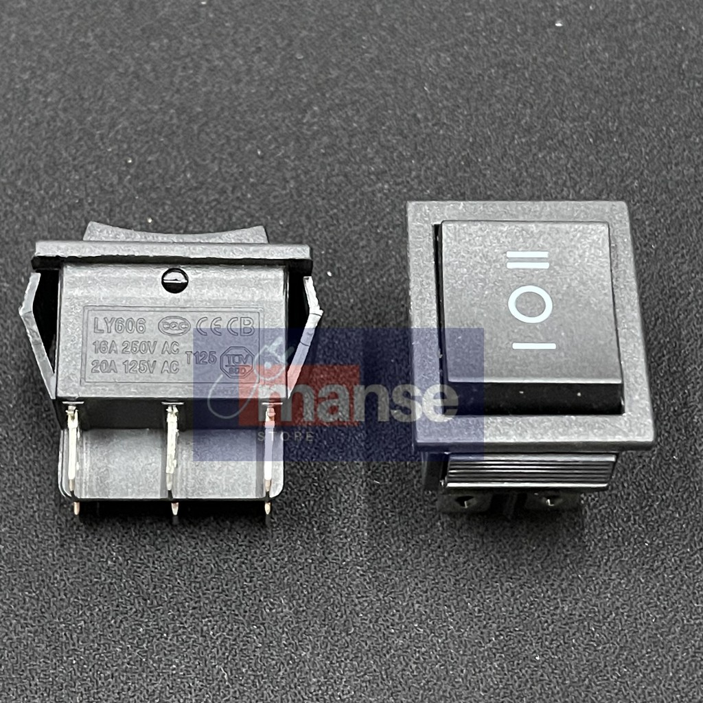 Jual Saklar 6 Kaki On Off On Rocker Switch 6 Pin Besar Kualitas