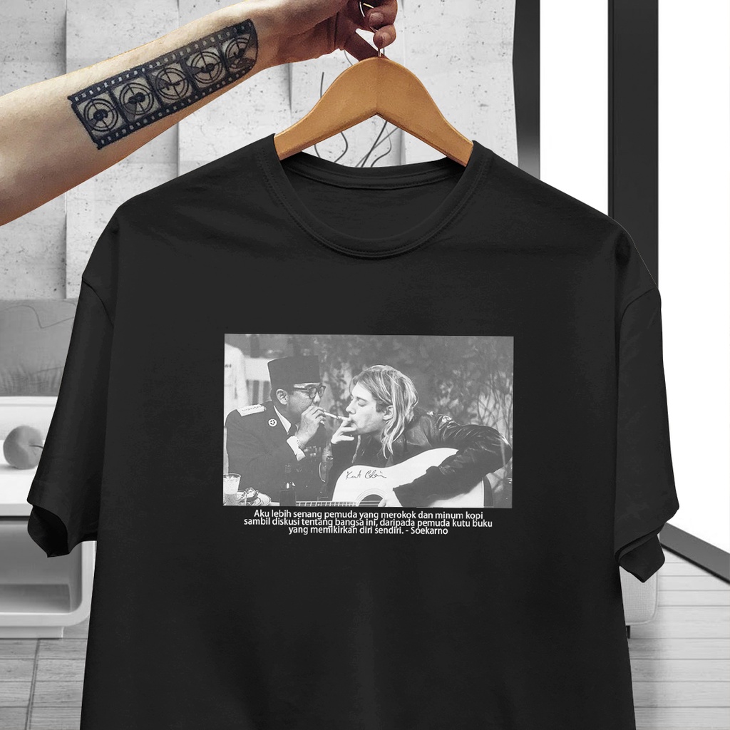 Jual Kaos Soekarno X Kurt Cobain Premium Distro Clothing Line