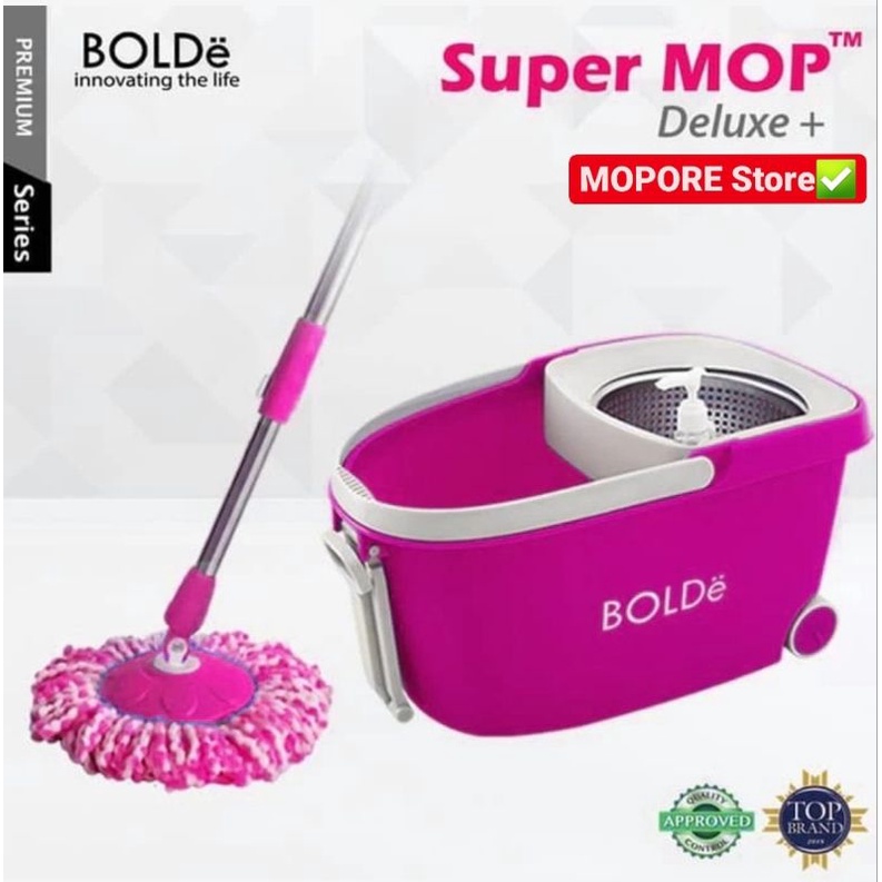 Jual BOLDE Super MOP DELUXE Roda Stainless Penarik Drainase Tmpt