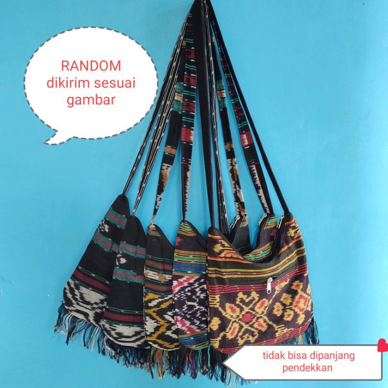 Jual Tas Slempang Tenun Sling Bag Tenun Motif Dayak Cumi Kalimantan