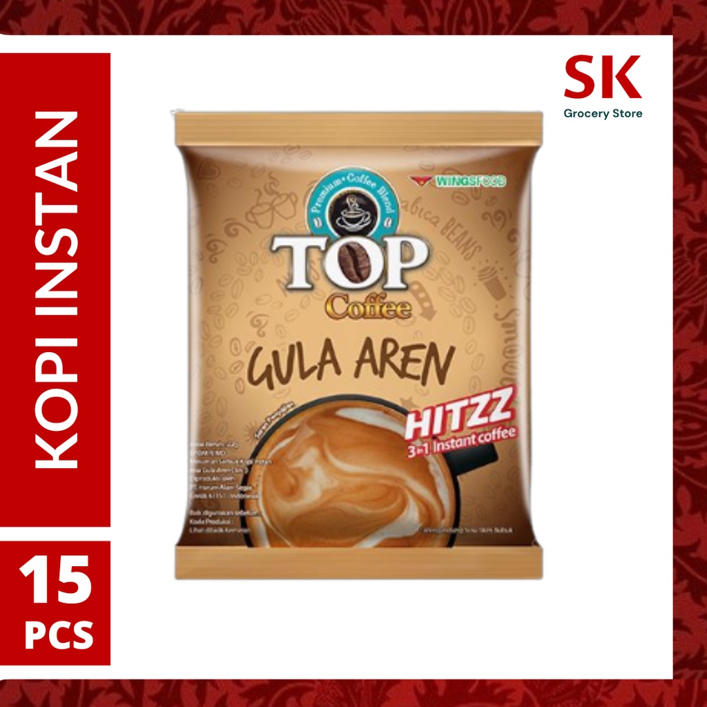 Jual Harga Grosir Top Coffee Gula Aren Kopi Instan Sachet Gr X