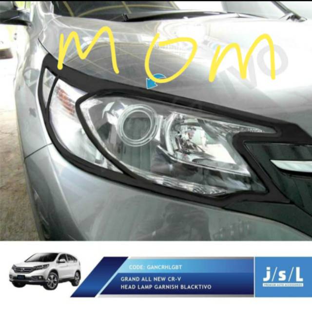 Jual Jsl Garnish Lampu Headlamp Depan Blacktivo Hitam Doff Grand Crv