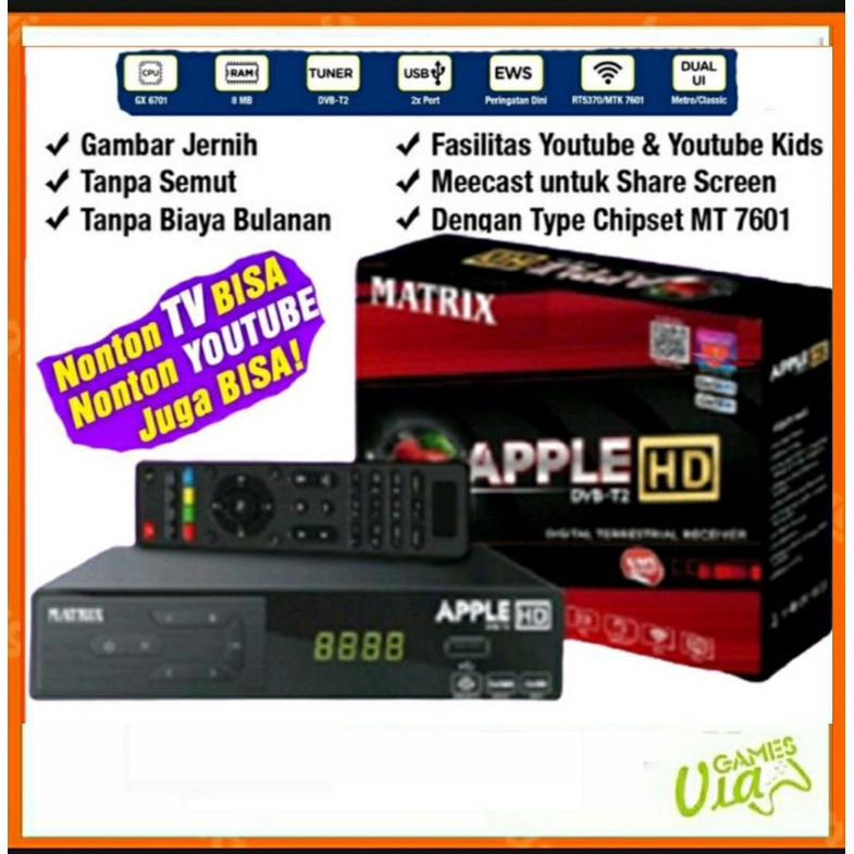 Jual Set Top Box Matrix Stb Matrix Apple Hd Receiver Tv Digital Dvb T