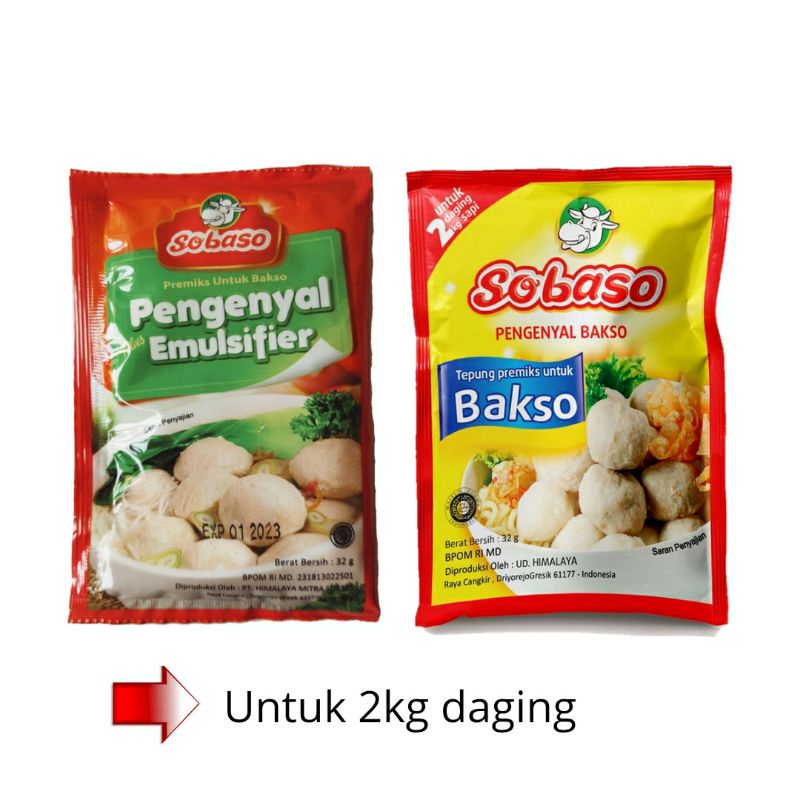 Jual Tepung Pengenyal Penstabil Perenyah Bakso Sobaso G Shopee