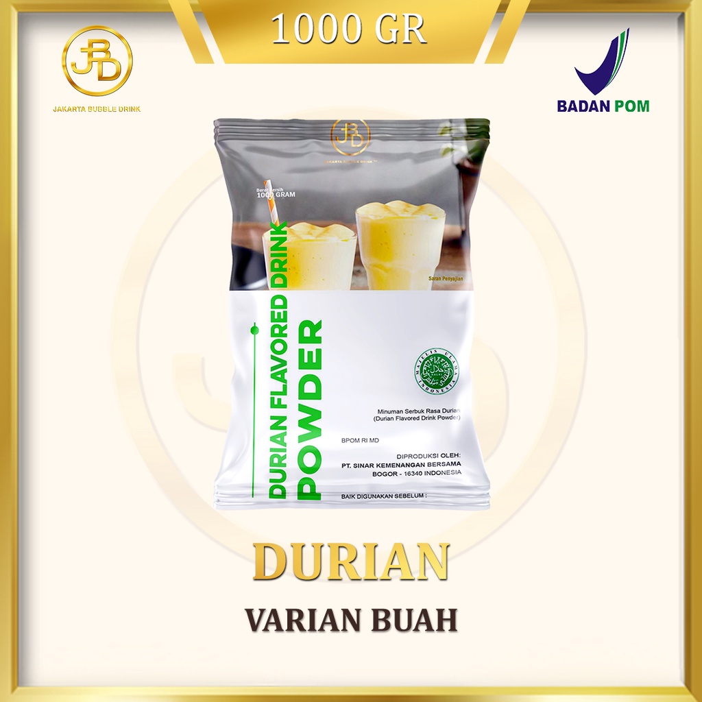 Jual Bubuk Minuman Premium Durian Jakarta Bubble Drink Bpom Halal