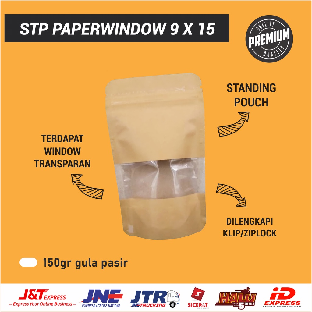 Jual Kpack Pcs Kemasan Snack Standing Pouch Paperwindow Ecopack