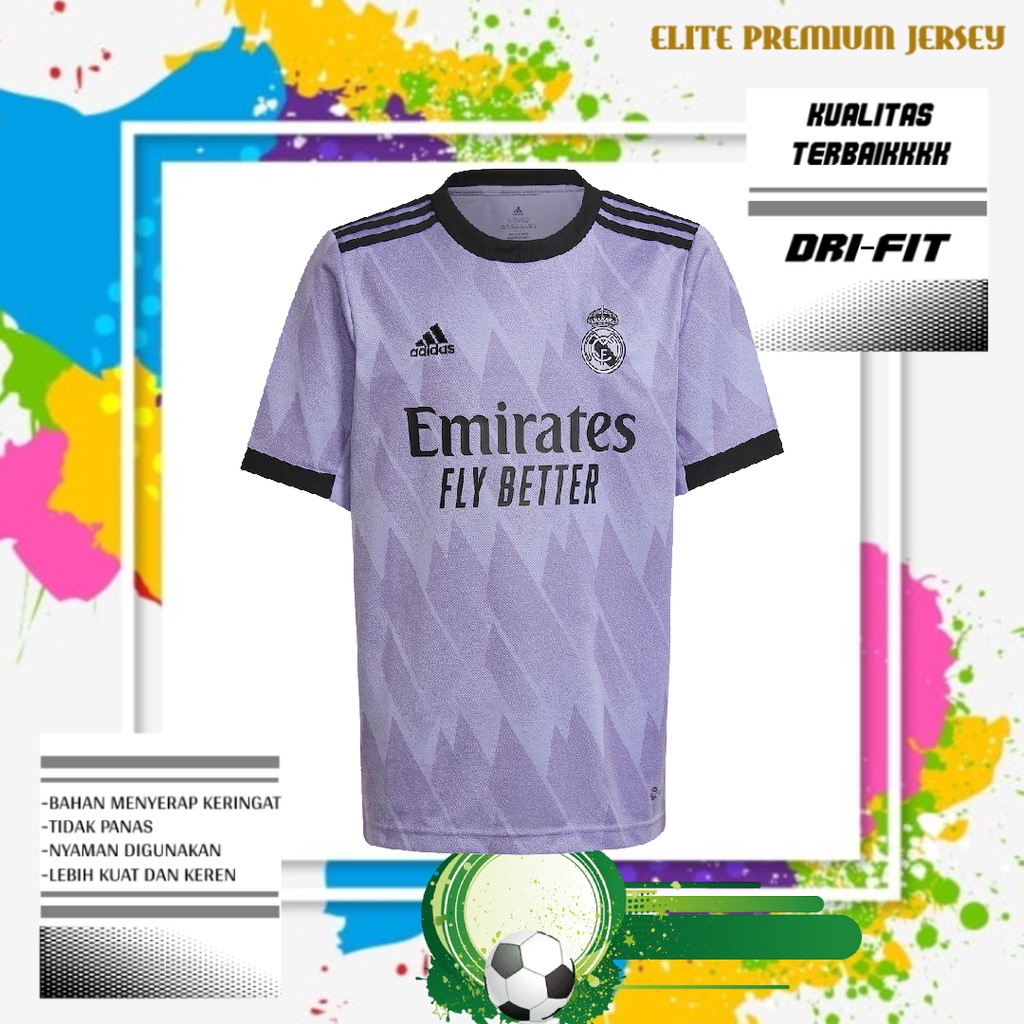 Jual JERSEY BOLA REAL MADRID AWAY 2022 2023 GRADE ORI PREMIUM BAJU