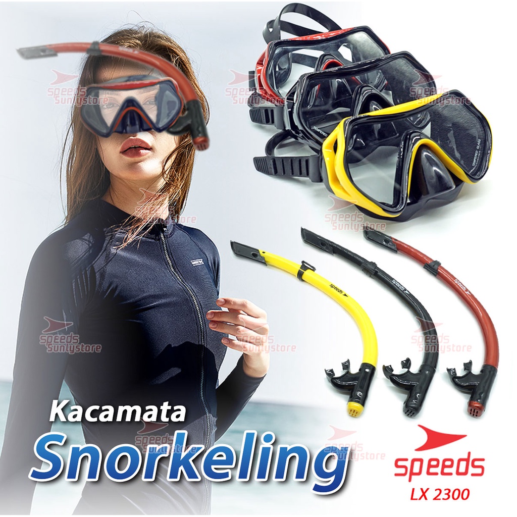 Jual Speeds Set Alat Selam Kacamata Renang Pipa Snokle Snorkling Pu