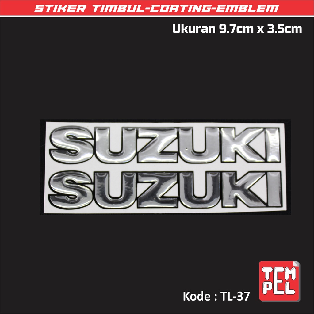 Jual Stiker Timbul Coating Emblem Embos 3D SUZUKI Isi 2 Shopee Indonesia