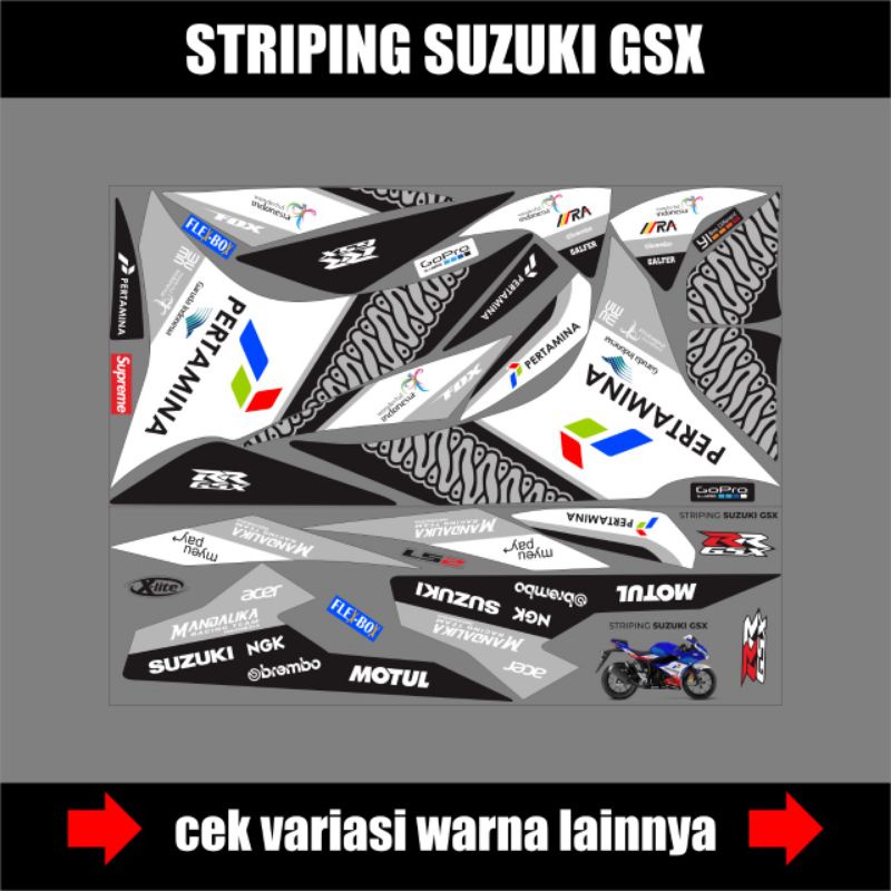 Jual Decal Striping Motor Gsx R Mandalika Decal Stiker Liss