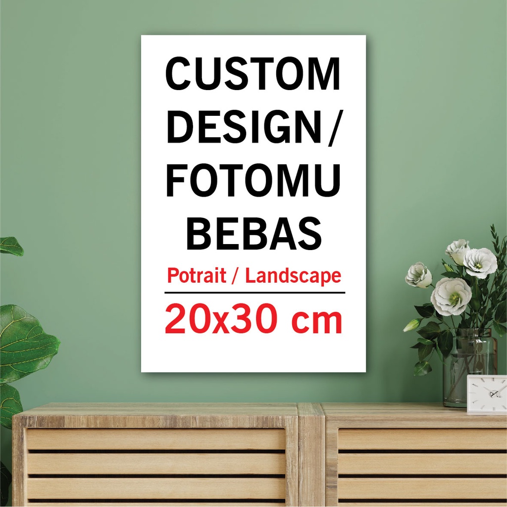 Jual CUSTOM CETAK FOTO Hiasan Dinding MDF 20x30 Cm Wall Decor Rumah We