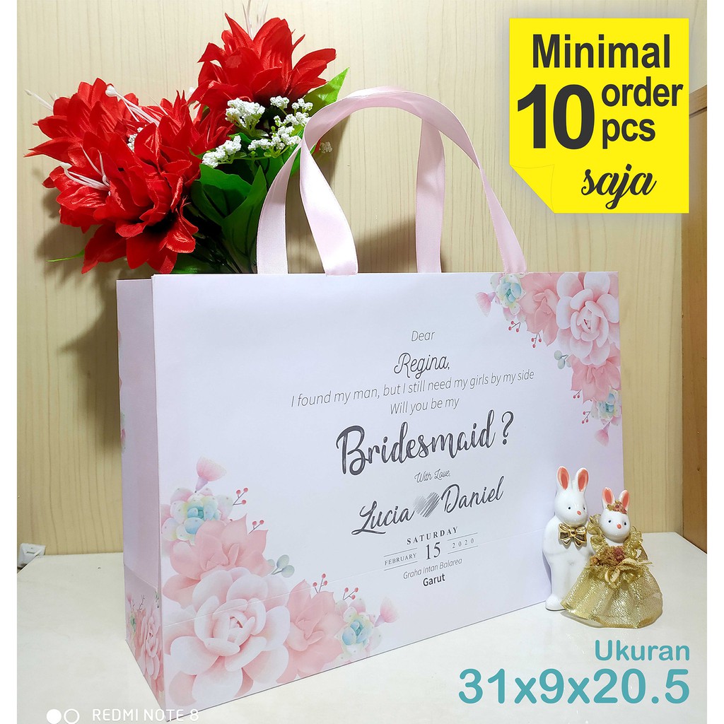 Jual Paperbag Tas Kertas Bridesmaid Paper Bag Bridesmaid Custom