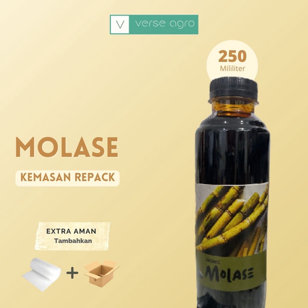 Jual MOLASE TETES TEBU MURNI 250 ML BOTOL REPACK Shopee Indonesia