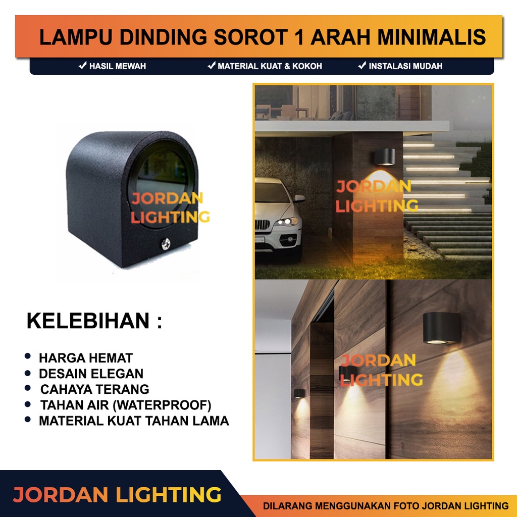 Jual Lampu Dinding Taman Outdoor Minimalis Fiting Fitting MR16 1 Arah