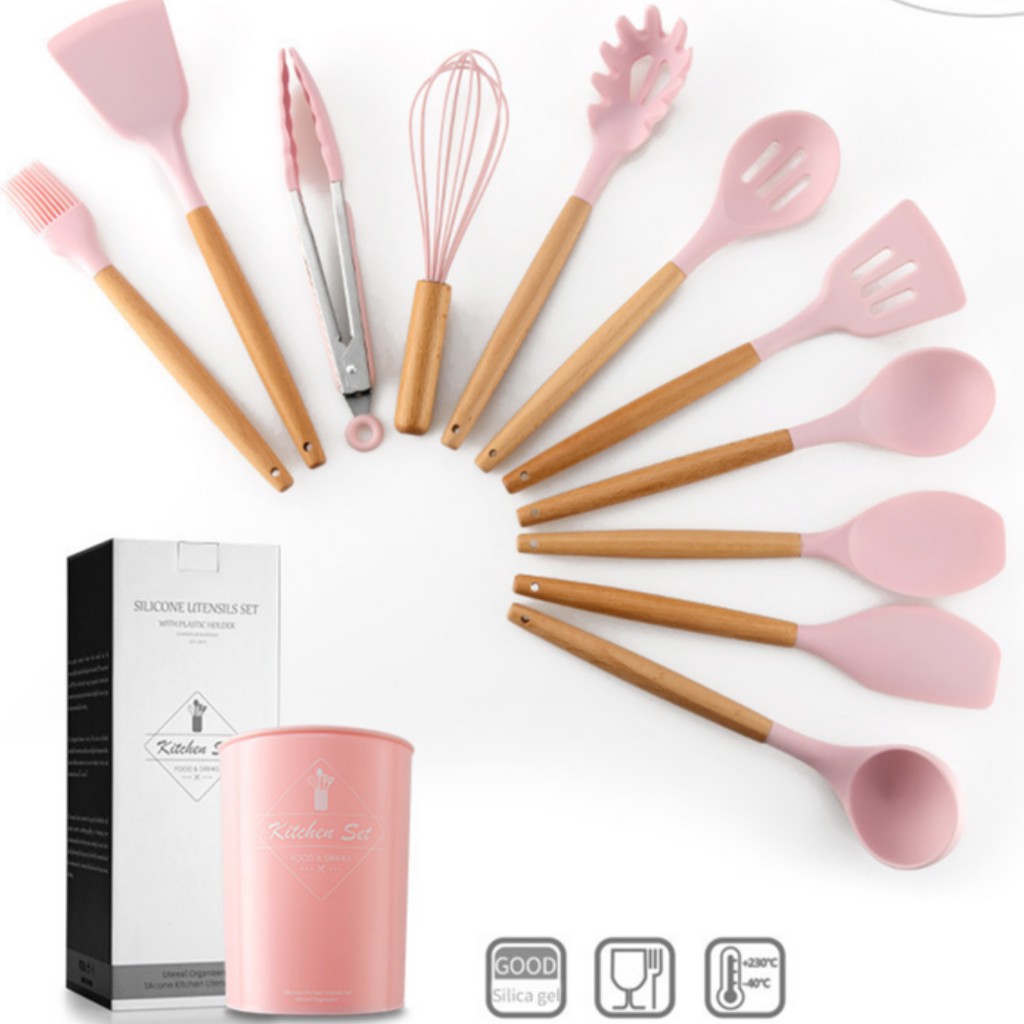 Jual Sillicone Utensil Set 12 Pcs Peralatan Masak Sutil Spatula