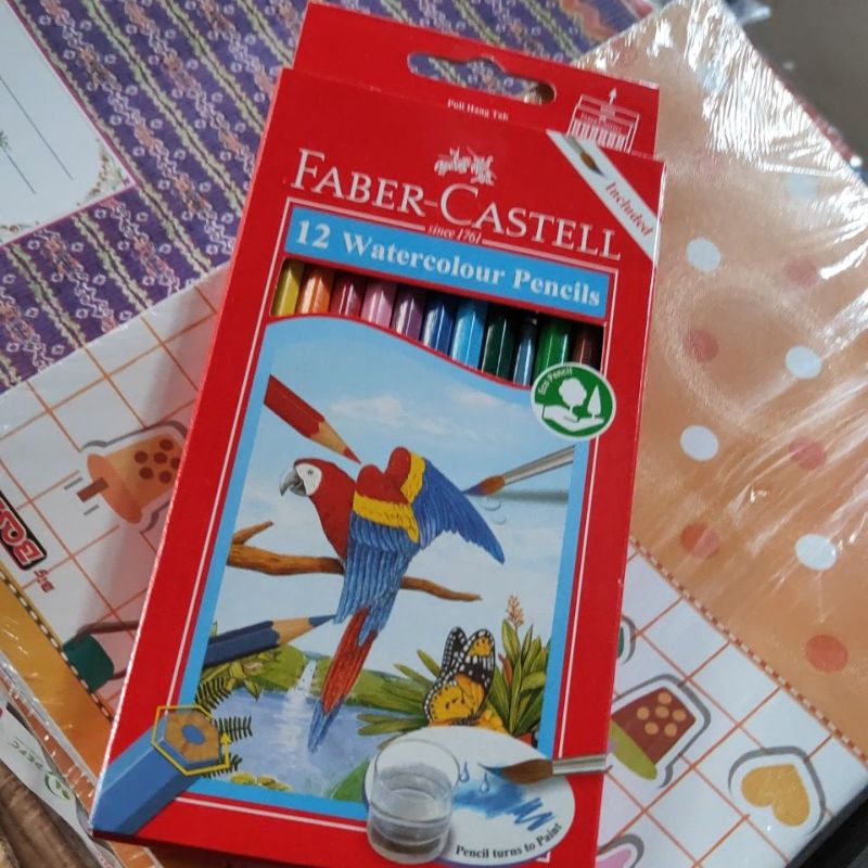 Jual Pensil Warna Faber Castell Watercolour 12 Warna Panjang Shopee