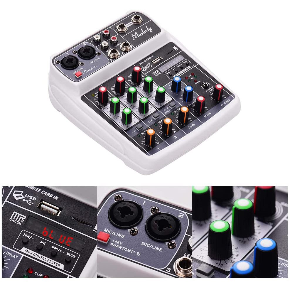 Jual Muslady Compact Mixing Console Mixer Channel Phantom Power V