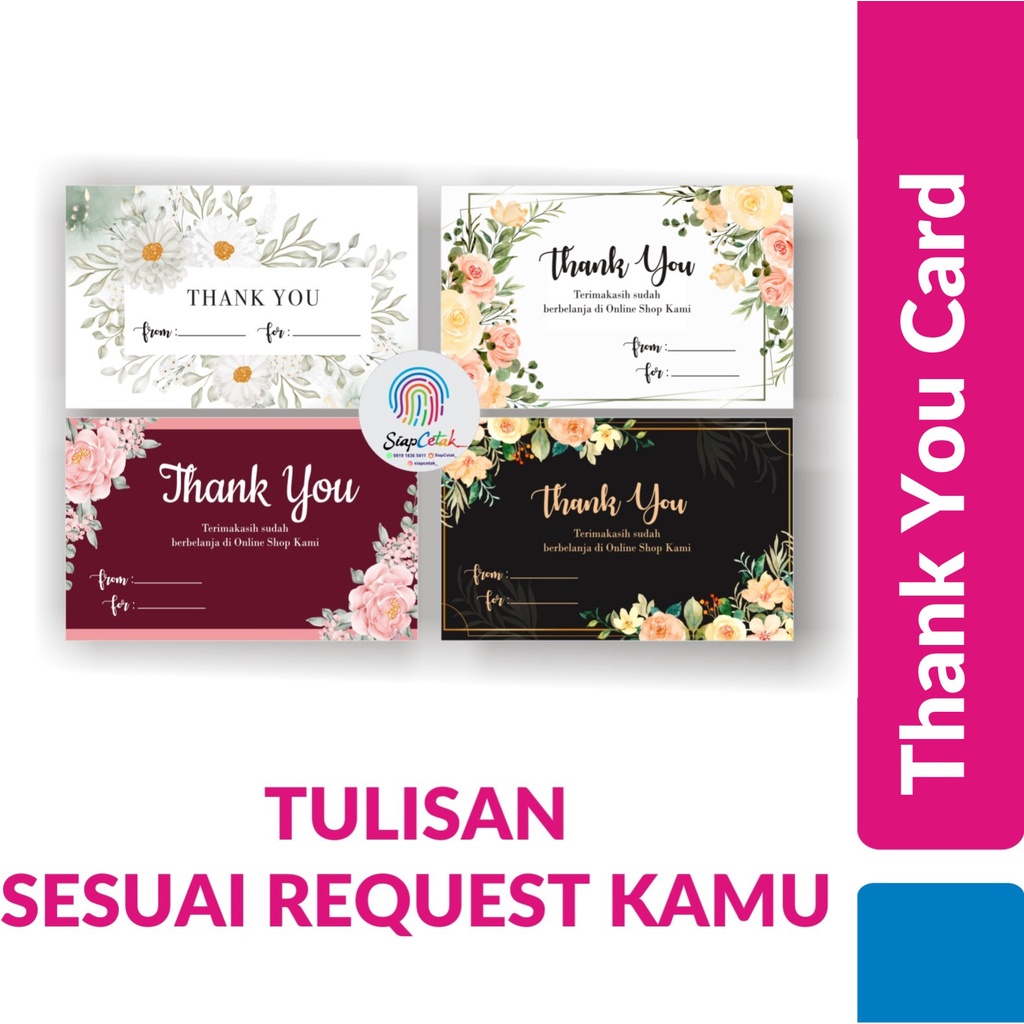 Jual ISI 30PCS Kartu Ucapan Terima Kasih ONLINE SHOP Thank You Card