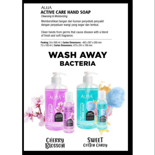 Jual Hand Soap Aulia Anti Bacteria Sabun Cuci Tangan Ml Shopee