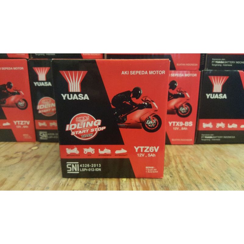 Jual AKI KERING MOTOR PCX VARIO 125 150 YUASA YTZ6V ORIGINAL Shopee