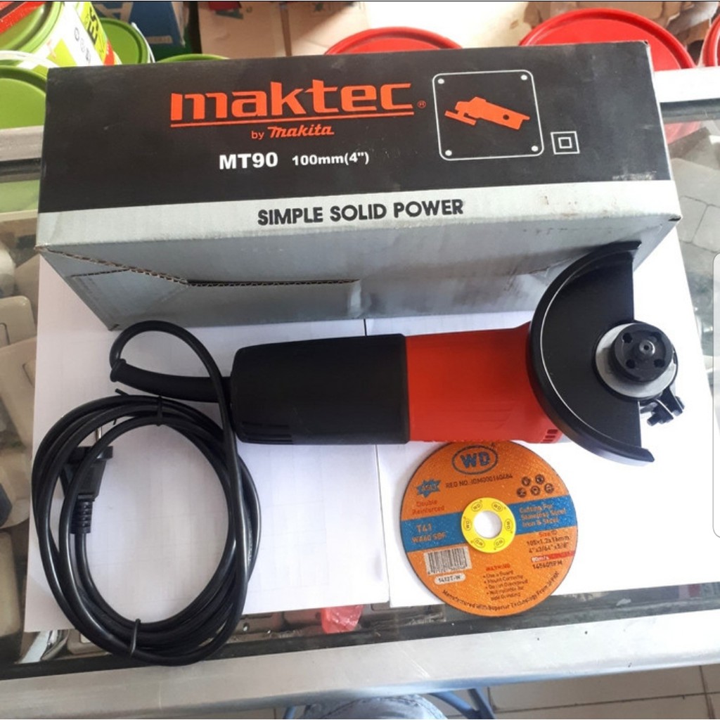 Jual Mesin Gerinda Tangan Makita Maktec MT90 4 Inch BONUS Mata Potong