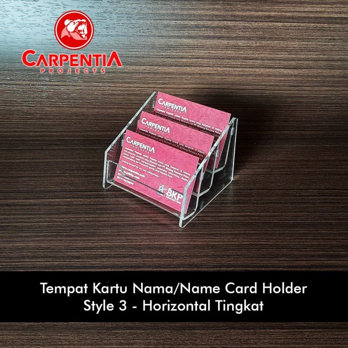 Jual Gaya Tempat Kartu Nama Akrilik Tingkat Acrylic Name Card Holder