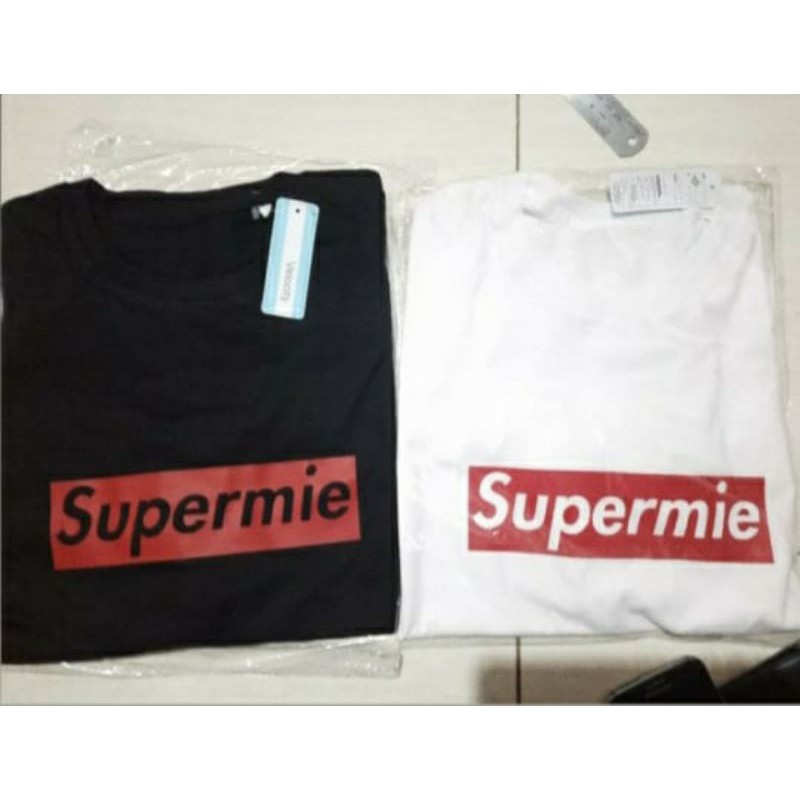 Jual Kaoa Tshirt Pria Wanita Supermie Plesetan Supreme Cod Combed