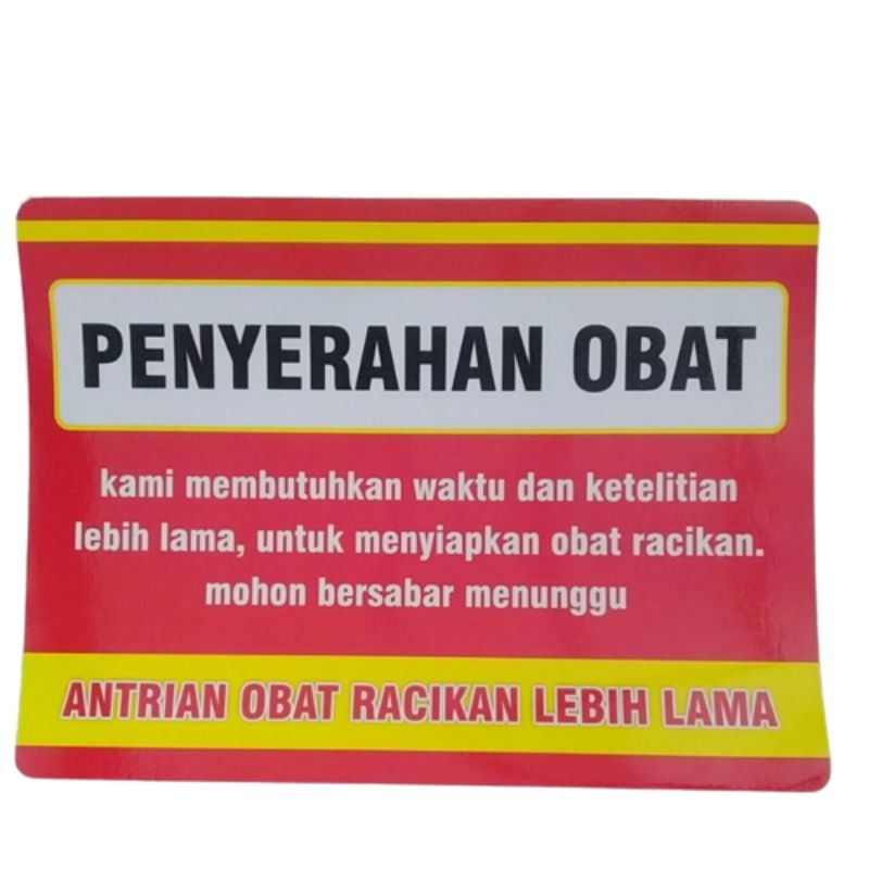 Jual Stiker Penyerahan Obat Shopee Indonesia