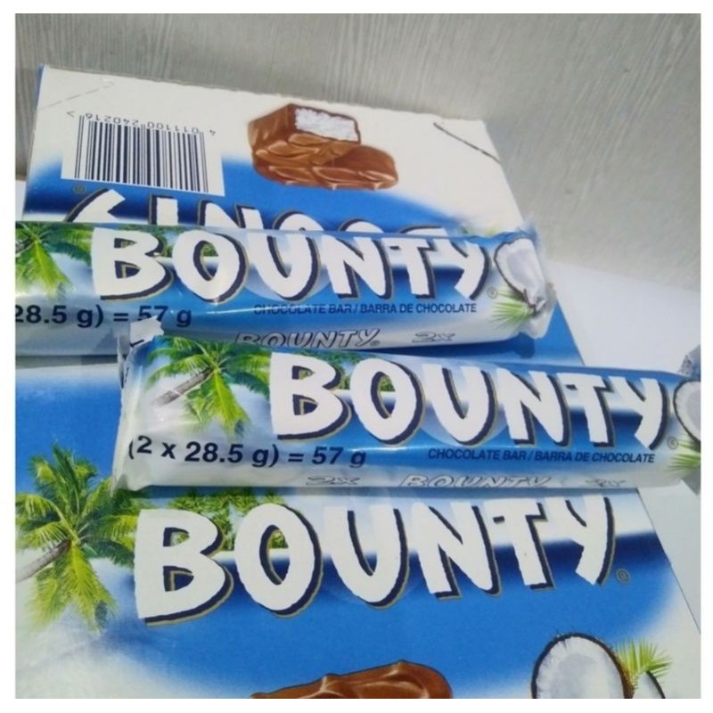 Jual Coklat Bounty Isi 2 Pcs 57 Gram Bounty Chocolate Bar Coconut