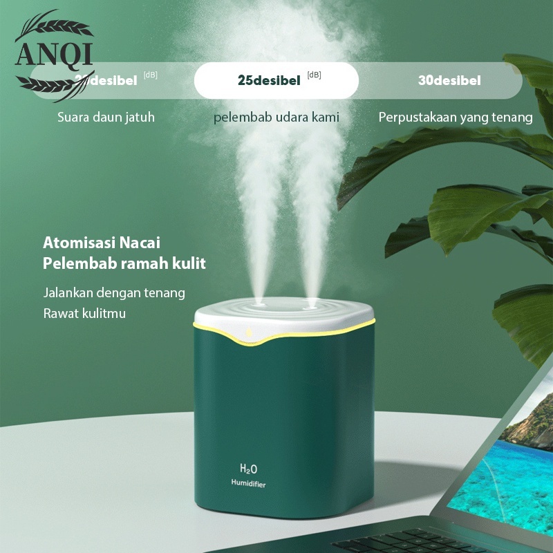 Jual ANQI 1888 Dual Mist Humidifier USB Charging Purifier Diffuser