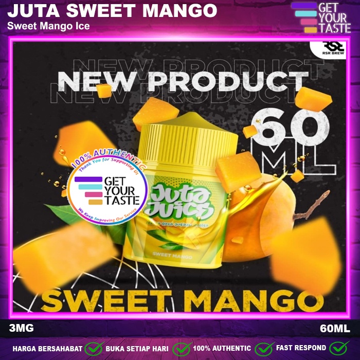 Jual Liquid Juta Juice Sweet Mango 60ML By RSR Brew X Vape Boss