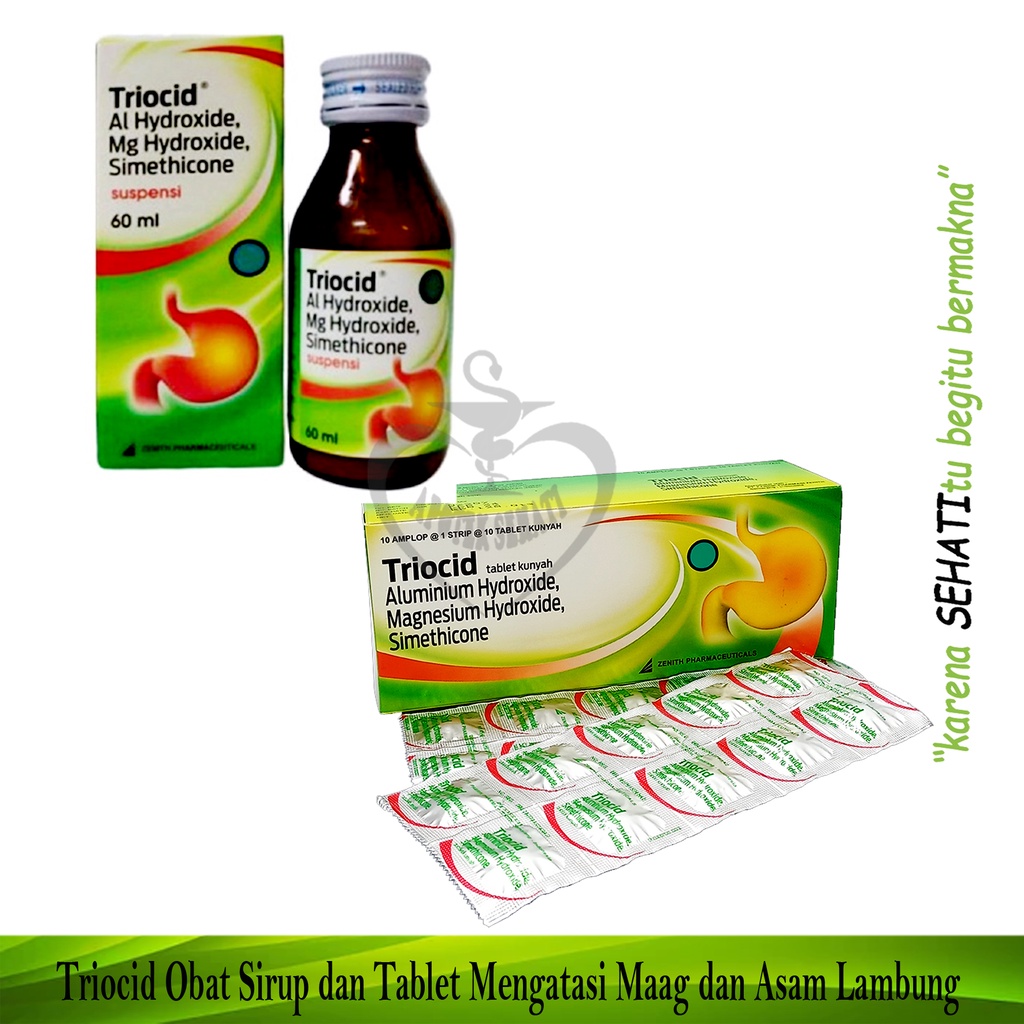 Jual Triocid Tablet Dan Syrup Obat Maag Lambung Tukak Lambung Gastritis