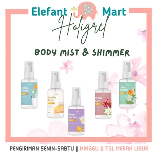 Jual ELEFANT HOLIGRELS Skincare Body Mist Shimmer Parfum Badan Bodymist