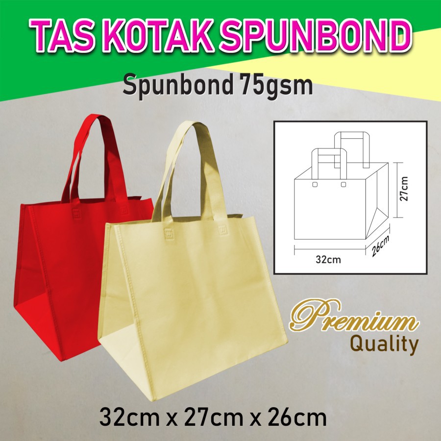 Jual PER PCS Tas Handle Box Jahit Kue Tas Kain Tas Kue Tas