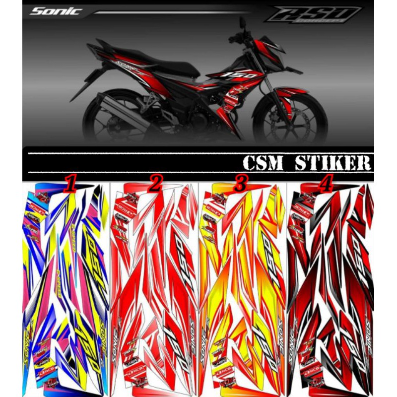 Jual List Sticker Striping Honda Sonic Semifull Body Stiker Variasi