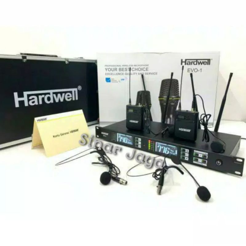 Jual Mic Wireless Clip On Headset Hardwell EVO 1 Multi Channel