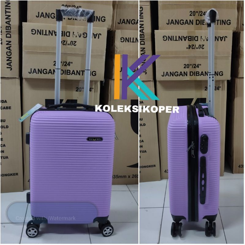 Jual Koper Import Polo Viber Abs Ungu Ukuran Kabin Inch Roda Putar