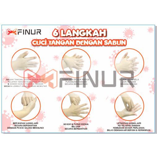 Jual STIKER LANGKAH CUCI TANGAN STIKER CUCI TANGAN STIKER ATRIBUT