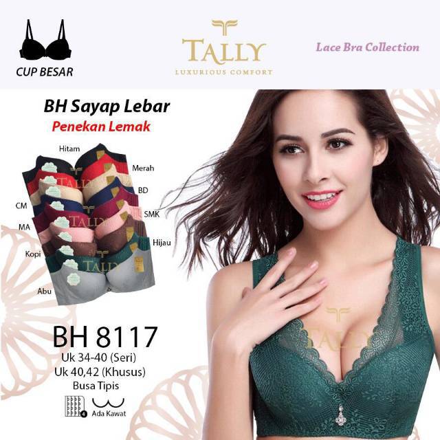 Jual Bra Bh Penekan Lemak Busa Berkawat Cup Besar Jumbo Tally