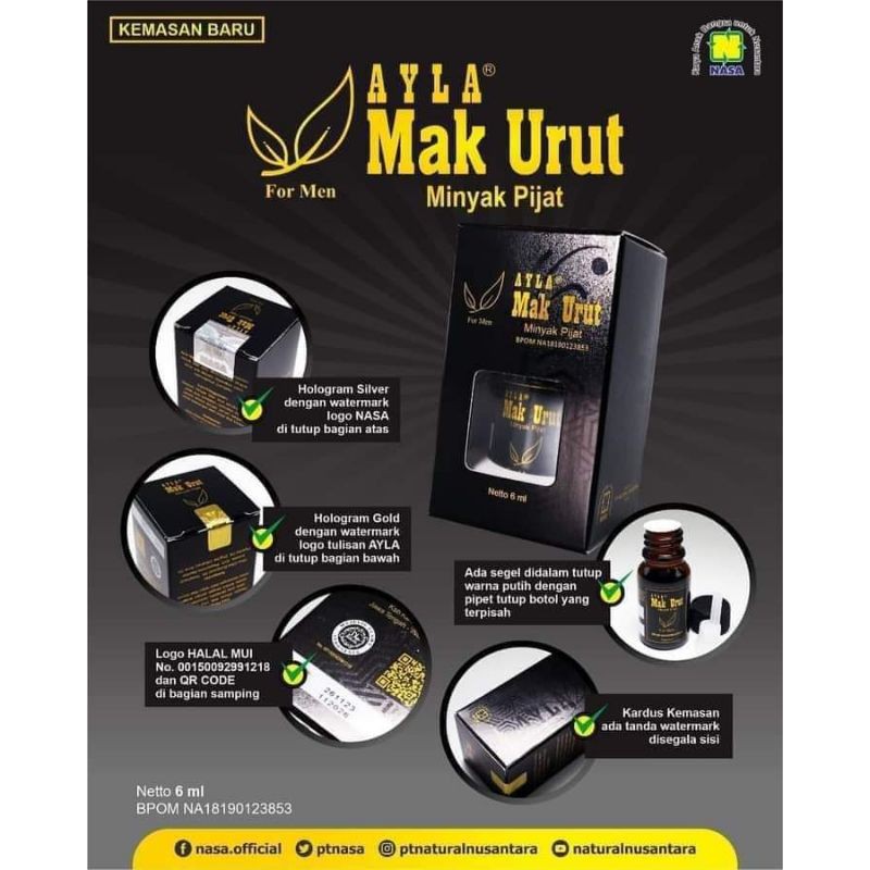 Jual MAK URUT HERBAL NASA ORIGINAL KEMASAN BARU Shopee Indonesia