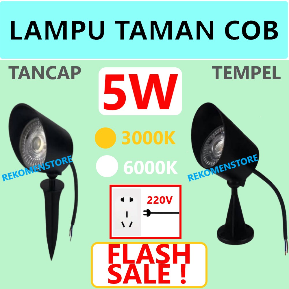 Jual LAMPU SOROT TAMAN 5W 220V LAMPU TAMAN LED COB GARDEN LAMP 5 WATT