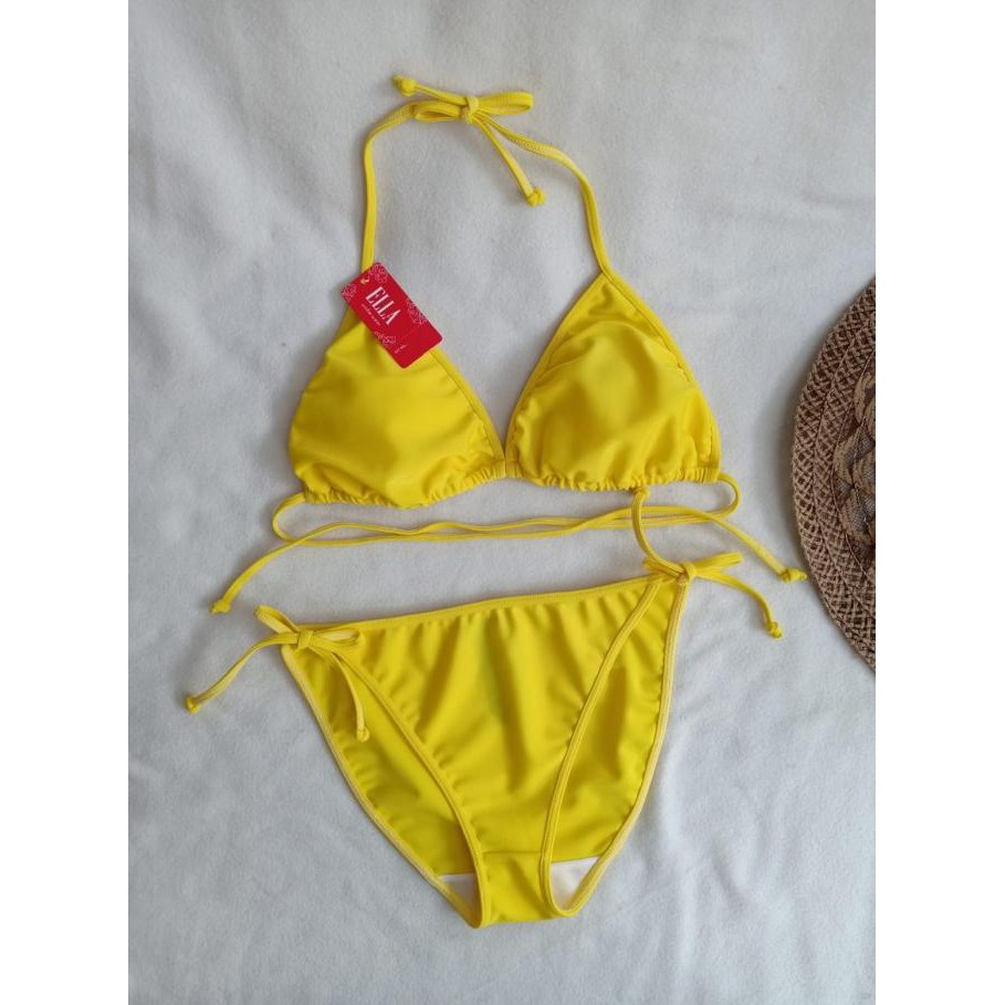 Jual Bk R Xo Kuning Bikini Pantai Segitiga Ikat With Foam Shopee Indonesia