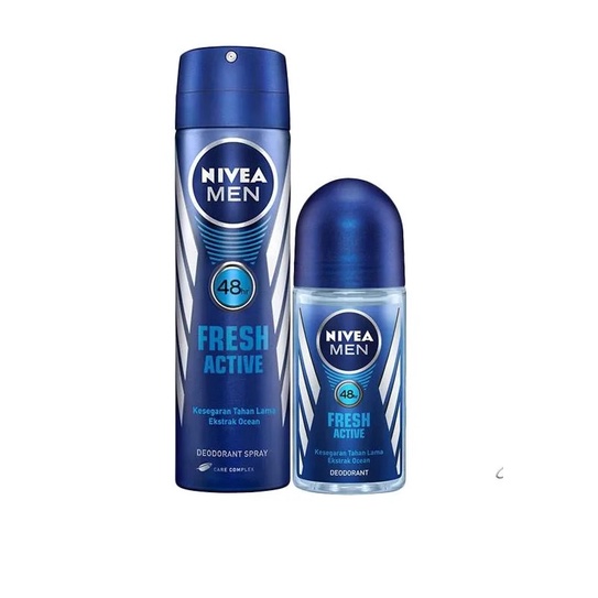 Jual NIVEA MEN FRESH ACTIVE DEODORANT SPRAY ROLL ON Shopee Indonesia