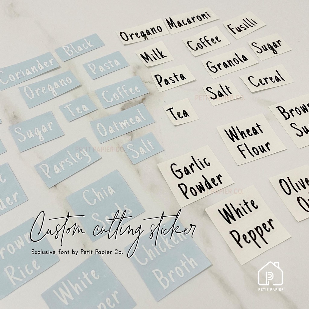 Jual PAPIER HOME Satuan Custom Sticker Cutting Label Bumbu Dapur