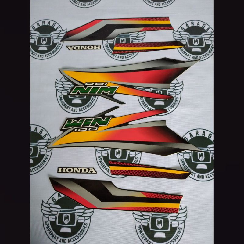 Jual Stiker Striping Lis Les Body Motor Honda Win Merah Shopee